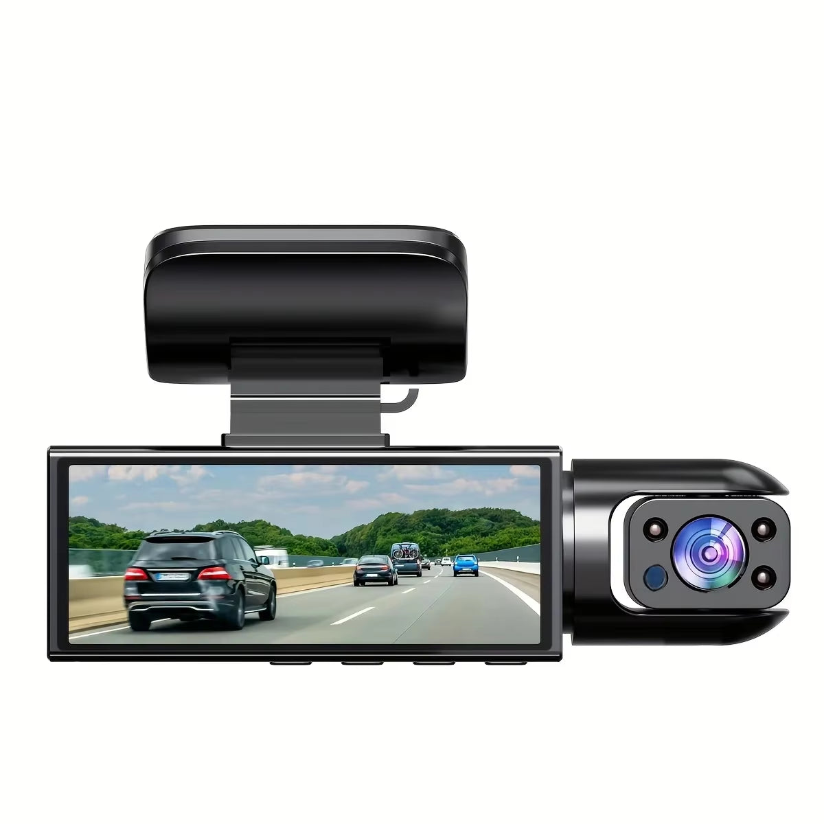3.16 Inch IPS Screen 1080P Dual Camera Dash Cam for Car with IR Night Vision Loop Recording Wide Angle Lens Car Camera Recorder