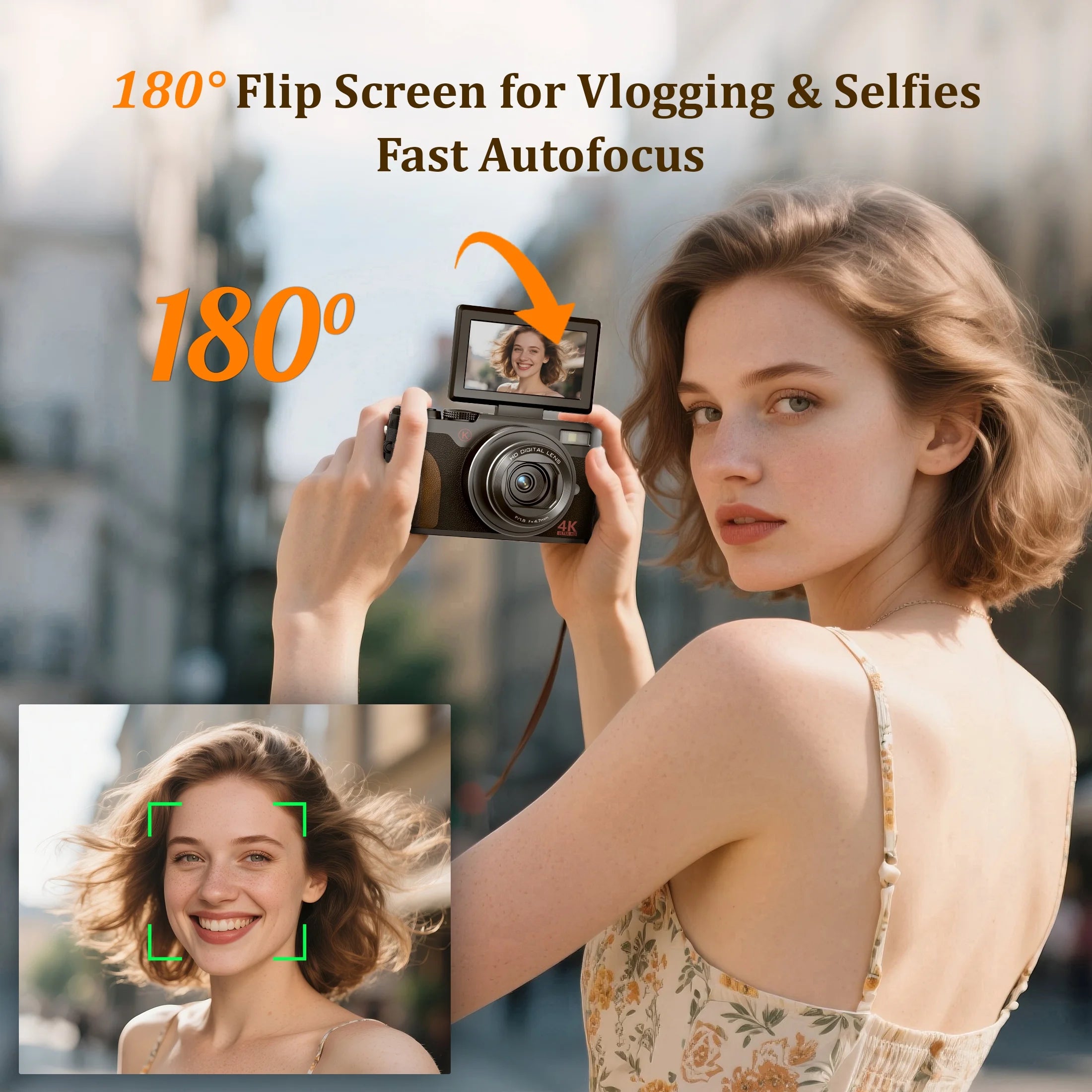 Cámara Digital 4K 56MP Para Fotografía Para Youtube Con Tarjeta SD De 32GB