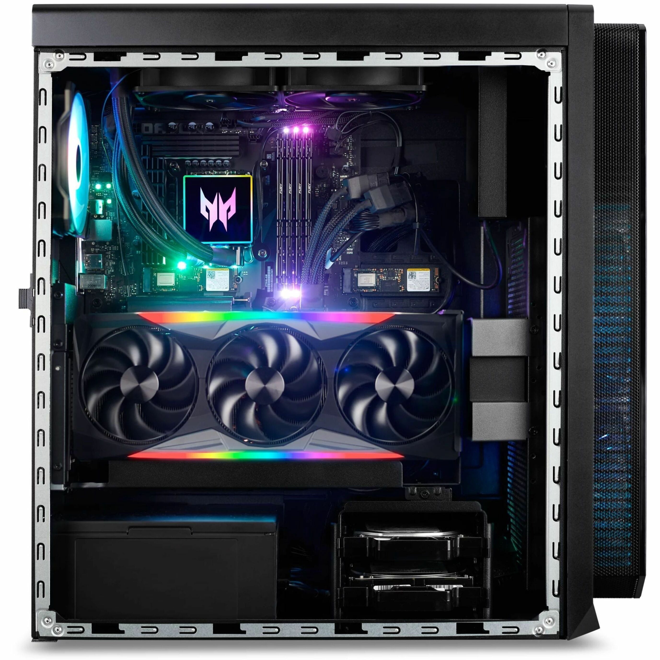 Gaming Desktop PC Predator Orion 7000 PO7-650-UR11 Intel Core I7-13700Kf 32GB DDR5 2TB HDD 1 TB Pcie SSD Geforce RTX 4080 Windows 11 Pro 64-Bit